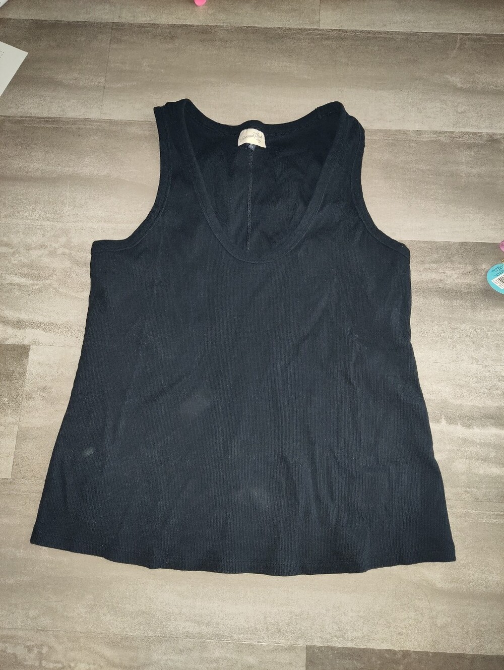 Universal Thread Black Ribbed Tank Top Womens Plus Size 2X Sleeveless Basic Laye